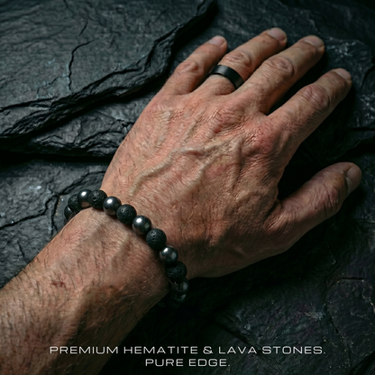 Hematite & Lava Stone Bracelet