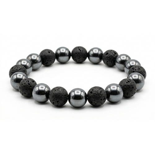 Hematite & Lava Stone Bracelet